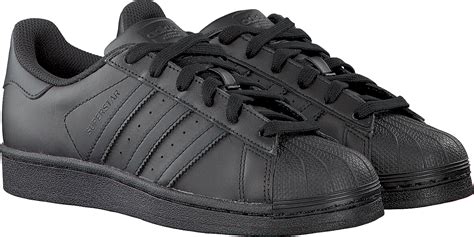 adidas superstar kindermaat 35 zwart|Zwarte Superstars .